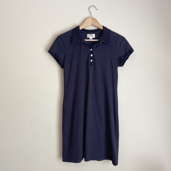 Talbots Navy Polka Dot Dress - Picture 1 of 7